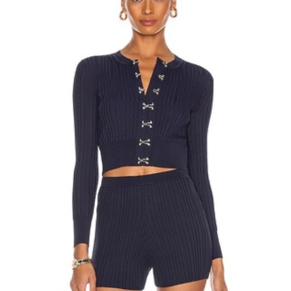 DION LEE Hook Rib Cardigan